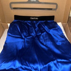 Tom Ford Royal Blue Satin Skirt